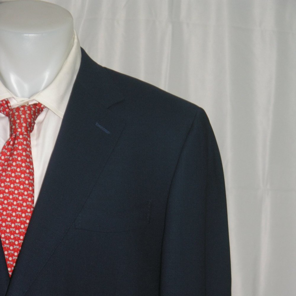 Canali 1934 Recent Blue Woven Travel Water Resistant Two Button Sport Coat 52R